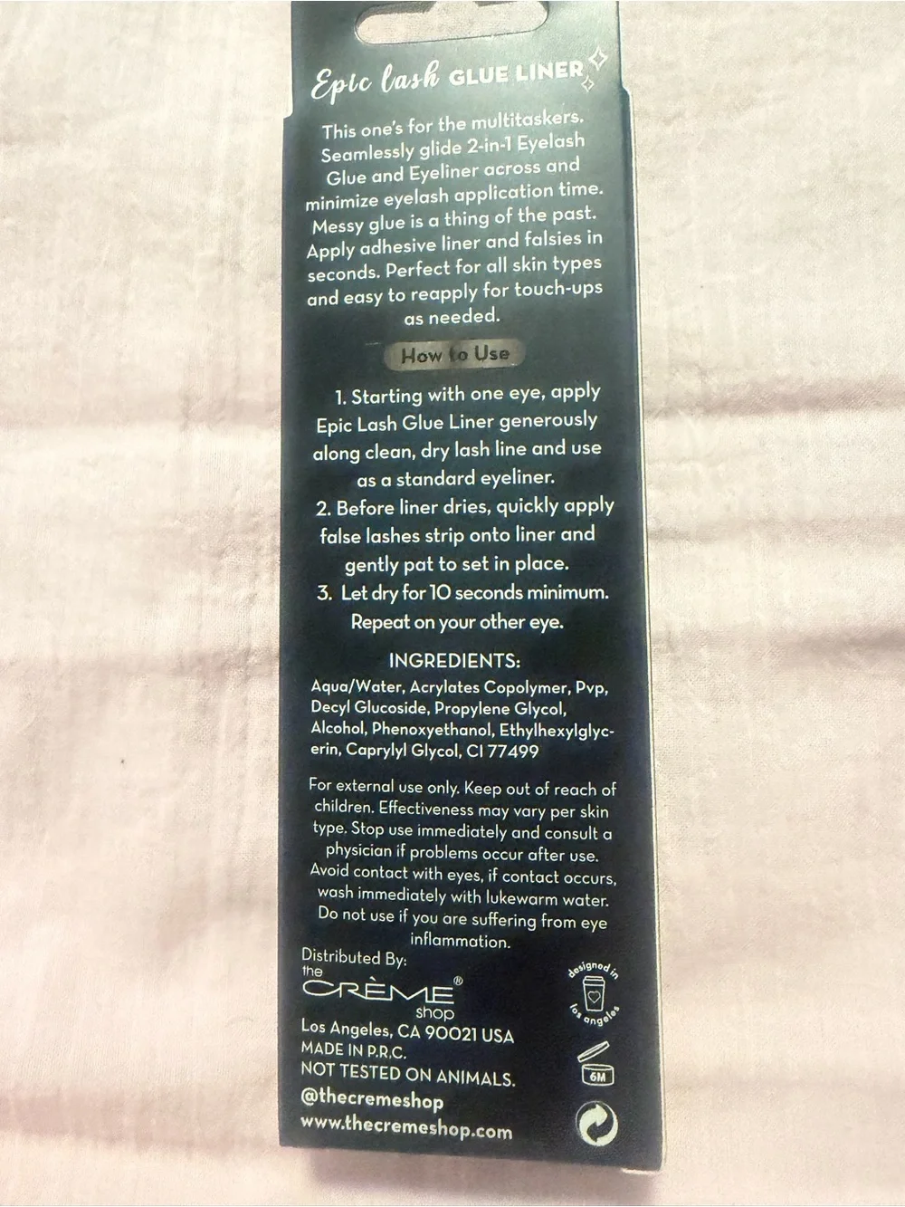 NEW The Crème Shop Epic Lash Glue Liner Black Sealed SOCIAL MEDIA VIRAL